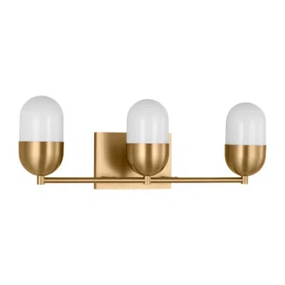 Scott Living Foster Large Vanity In Satin Brass