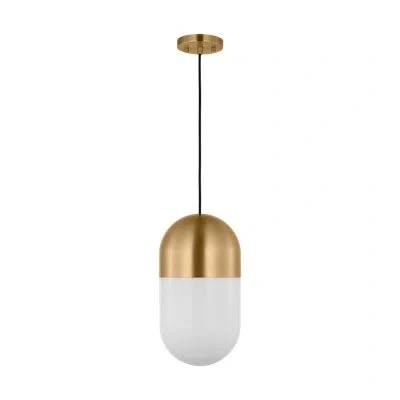 Scott Living Foster Medium Pendant In Satin Brass