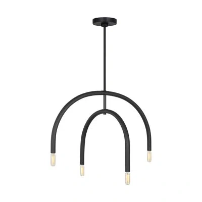 Scott Living Hadden 4-light Chandelier In Midnight Black