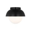 Scott Living Hyde 1-light Medium Flush Mount In Midnight Black