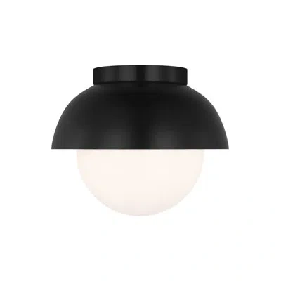 Scott Living Hyde 1-light Medium Flush Mount In Midnight Black