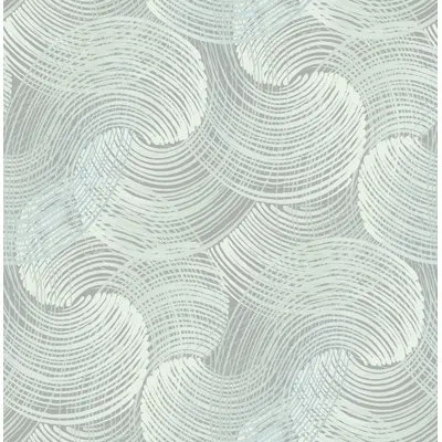 Scott Living Karson Swirling 33' L X 20.5" W Wallpaper Roll In Teal