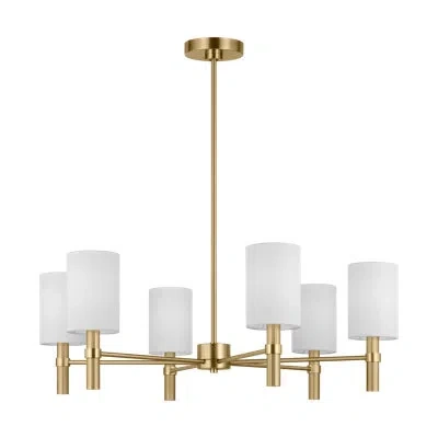 Scott Living Manor Large Chandelier In Satin Brass