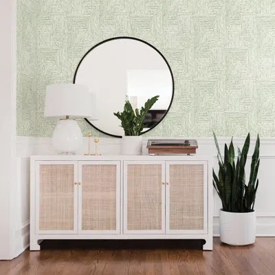 Scott Living Merritt 33' L X 20.5" W Wallpaper Roll In Green