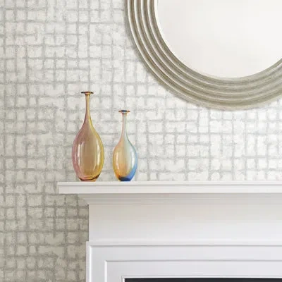 Scott Living Shea 33' L X 20.5" W Wallpaper Roll In Light Gray