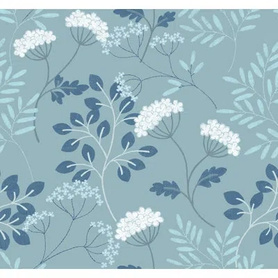Scott Living Sorrel Floral Wallpaper Roll In Slate