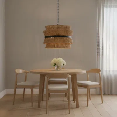 Scott Living Thurlo 4-light Large Hanging Shade In Midnight Black