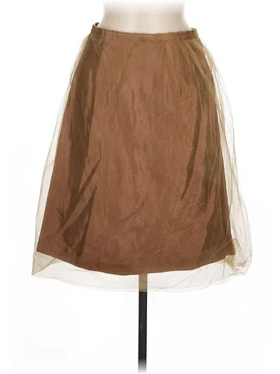 Pre-owned Scott Mcclintock Formal Skirt In Brown