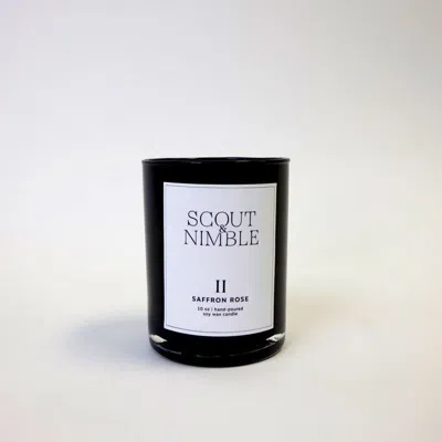 Scout & Nimble 10 Oz. Black Frosted Saffron Rose Candle