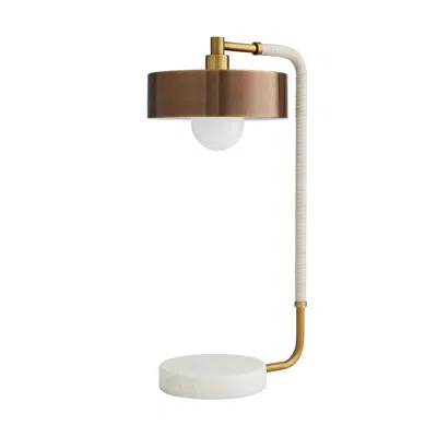 Scout & Nimble Aaron Heritage Brass & Brown Steel Lamp
