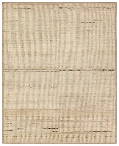 Scout & Nimble Andar Handknotted Striped Taupe Rug
