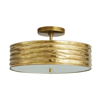 Scout & Nimble Anna Antique Gold Brass Iron Semi Flush Mount