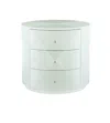 Scout & Nimble Axiom Round Linear White Chairside Table