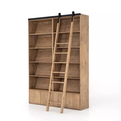 Scout & Nimble Bane Double Bookshelf W/ Ladder Smoked P