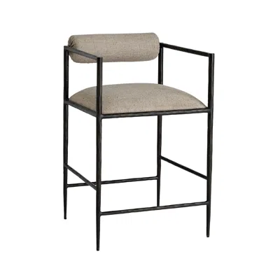 Scout & Nimble Barbana Natural Black Iron Counter Stool