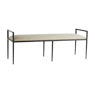 Scout & Nimble Barbana Natural Upholstered Linen Bench