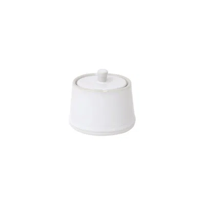 Scout & Nimble Beja Ceramic Stoneware Sugar Bowl   White & Cream