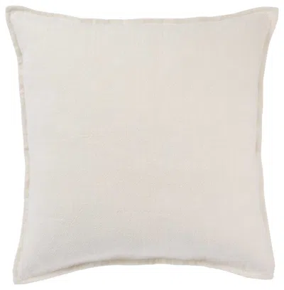 Scout & Nimble Blanche Solid Ivory Down Throw Pillow 22 Inch