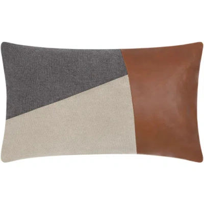 Scout & Nimble Branson Leather Geometric Pillow