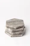 Scout & Nimble Carter Hexagonal Marble Coasters, Set Of Four