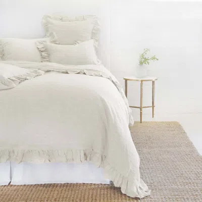 Scout & Nimble Charlie 28" X 36" Ruffled Large Decorative Bed Pillow With Insert   Flax