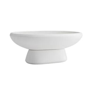 Scout & Nimble Chelsea White Concrete Centerpiece