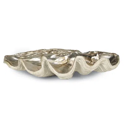 Scout & Nimble Clam Ambered Silver Leaf Bowl