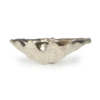Scout & Nimble Clam Ambered Silver Leaf Bowl