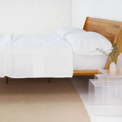 Scout & Nimble Cotton White Percale Twin Sheet Set