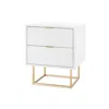 Scout & Nimble Cubik 2 Drawer White Side Table