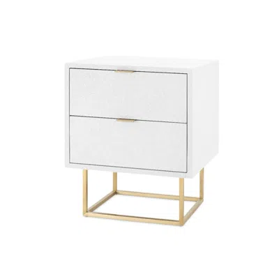 Scout & Nimble Cubik 2 Drawer White Side Table