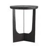Scout & Nimble Dustin Black Mango Wood Accent Table