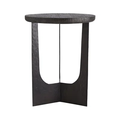 Scout & Nimble Dustin Black Mango Wood Accent Table