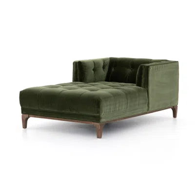 Scout & Nimble Dylan Upholstered Sapphire Olive Chaise