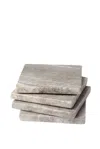 Scout & Nimble Elliot Square Marble Coasters, Set Of Four