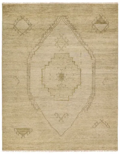 Scout & Nimble Fayola Handknotted Medallion Green Rug