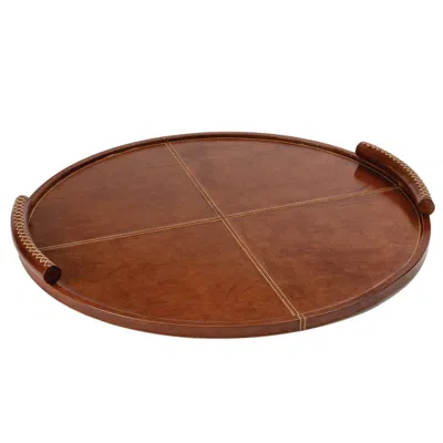 Scout & Nimble Forte Leather Large Round Tray