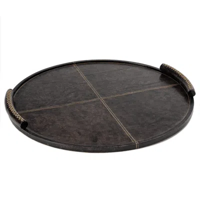 Scout & Nimble Forte Leather Large Round Tray
