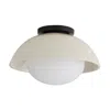Scout & Nimble Glaze Small Ivory Stained Ceramic Flush Mount