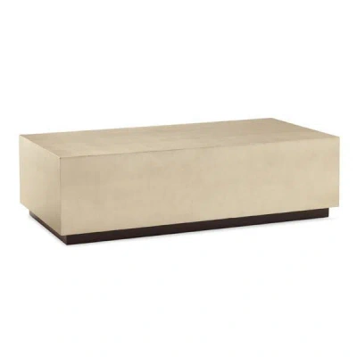 Scout & Nimble Gold Wood Modern Rectangular Cocktail Couture Table