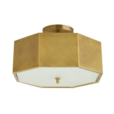 Scout & Nimble Grespan Antique Gold Brass Iron Semi Flush Mount