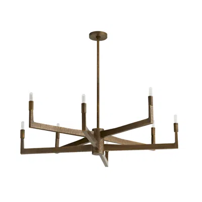 Scout & Nimble Griff Antique Gold Brass Steel Chandelier