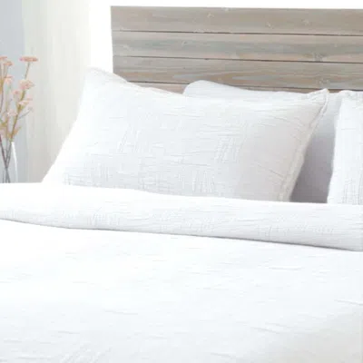 Scout & Nimble Harbour White Cotton King Coverlet