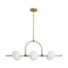 Scout & Nimble Harrison Antique Gold Brass Linear Steel Chandelier