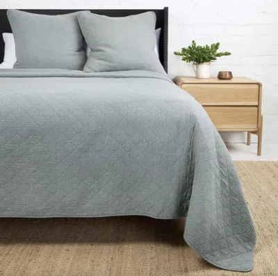 Scout & Nimble Huntington Cotton King Coverlet   Sea Glass
