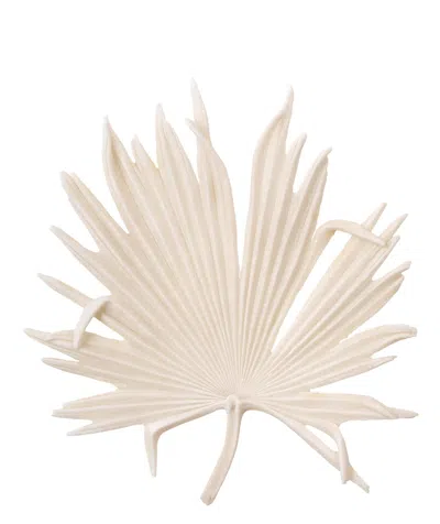Scout & Nimble Island Leaf Object, Medium In Off White Resin