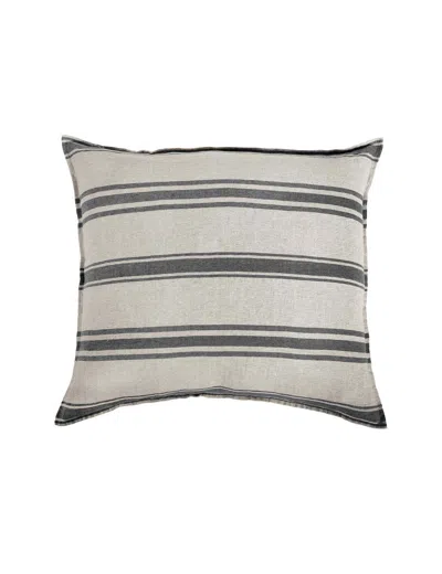 Scout & Nimble Jackson Linen Euro Sham   Flax /  Midnight