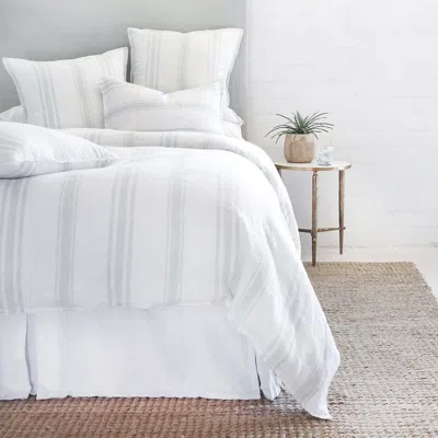 Scout & Nimble Jackson White / Ocean Linen King Duvet Cover