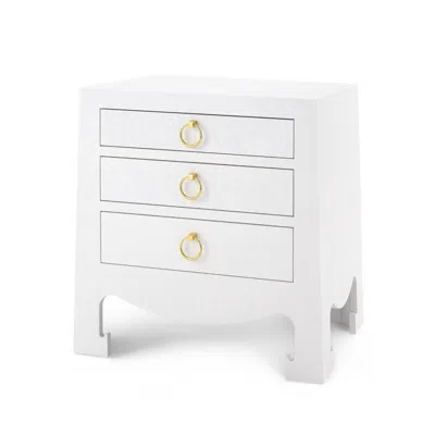 Scout & Nimble Jacqui Grasscloth 3 Drawer Side Table