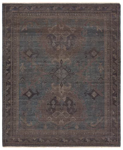 Scout & Nimble Jodion Handknotted Medallion Blue / Brown Rug